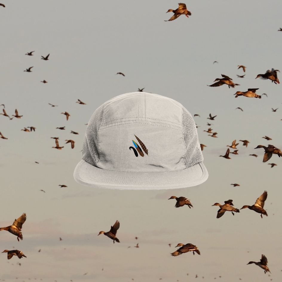 Feathered Supply Logo Active Finn Ecru- Embroidered