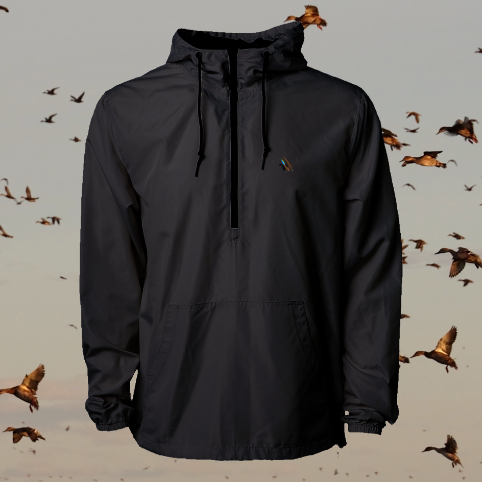 Feathered Supply Logo Lightweight Pullover Windbreaker - (Embroidered)