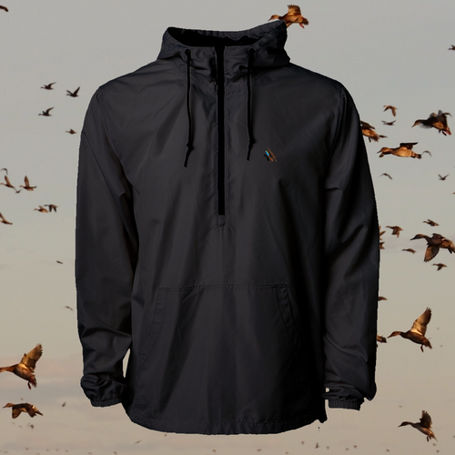 Feathered Supply Logo Lightweight Pullover Windbreaker - (Embroidered)